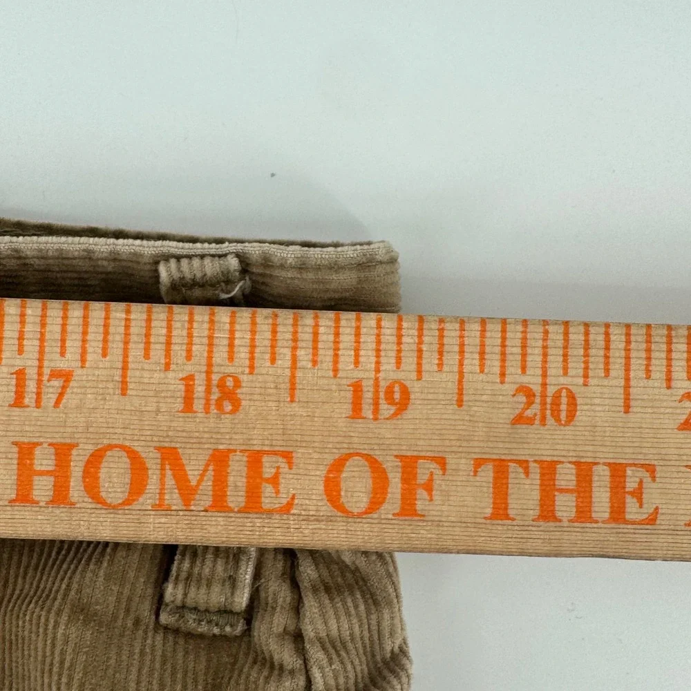 Levis Vintage Corduroy Pants Mens 38x27 Tan Brown Straight Leg White Tab Classic